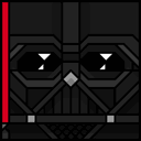 The face of the Squatties Darth Vader character.