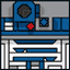 The face of the Squatties R2-D2 character. From the Star Wars themed set.