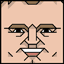 The face of the Squatties Steve McNeil character. From the Go 8-Bit themed set.