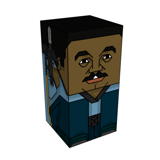 The Squatties Lando Calrissian Bespin character. From the Star Wars set.