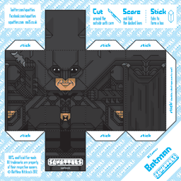 The Squatties Batman - Dark Knight paper toy character