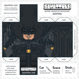 The Squatties Batman - Arkham paper toy character