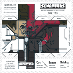 The Squatties Two Face paper toy character
