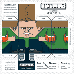 The Squatties Steve McNeil paper toy character