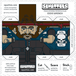 The Squatties Eddie Wrench paper toy character