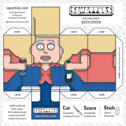 The Squatties Beth Smith paper toy character