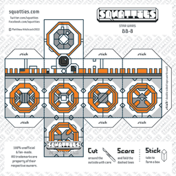 The Squatties BB-8 paper toy character