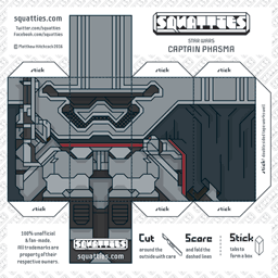 The Squatties Captain Phasma paper toy character