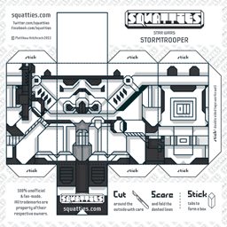 The Squatties Stormtrooper paper toy character