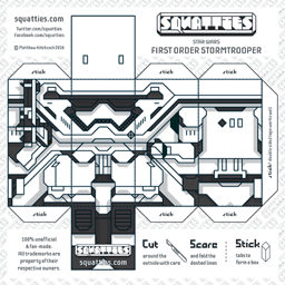 The Squatties Stormtrooper First Order paper toy character