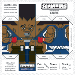 The Squatties Balrog paper toy character