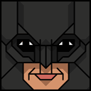 The face of the Squatties Batman - Dark Knight character.