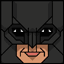 The face of the Squatties Batman - Dark Knight character. From the Batman themed set.
