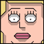 The face of the Squatties Beth Smith character. From the Rick And Morty themed set.
