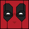 The face of the Squatties Deadpool character.. From the Marvel set.