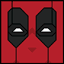 The face of the Squatties Deadpool character. From the Marvel themed set.