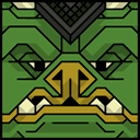 The face of the Squatties Gamorrean Guard character.