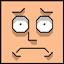 The face of the Squatties Jerry Smith character. From the Rick And Morty themed set.