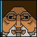 The face of the Squatties Obi-Wan Kenobi character.
