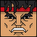 The face of the Squatties Ryu character.