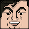 The face of the Squatties Sam Pamphilon character.. From the Go 8-Bit set.