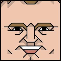 The face of the Squatties Steve McNeil character. From the Go 8-Bit set.