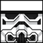 The face of the Squatties Stormtrooper character. From the Star Wars themed set.