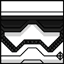 The face of the Squatties Stormtrooper First Order character. From the Star Wars themed set.