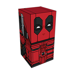 360 degree spinnable 3D preview of the Deadpool Squatties character. From the Marvel set.