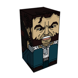 360 degree spinnable 3D preview of the Wolverine Squatties character. From the Marvel set.