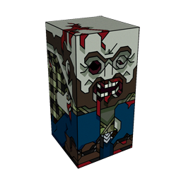 360 degree spinnable 3D preview of the Zombie Trucker Squatties character. From the Zombies set.