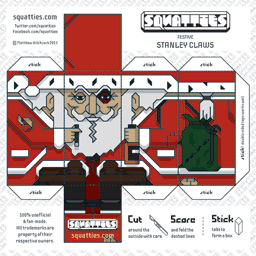 The Squatties Stanley Claws paper toy character