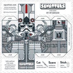 The Squatties AT-AT Driver paper toy character