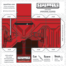 The Squatties Imperial Royal Guard paper toy character