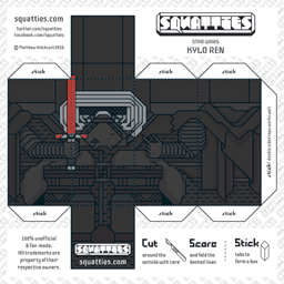 The Squatties Kylo Ren paper toy character