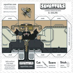 The Squatties B. Dolan paper toy character