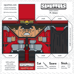 The Squatties M. Bison paper toy character